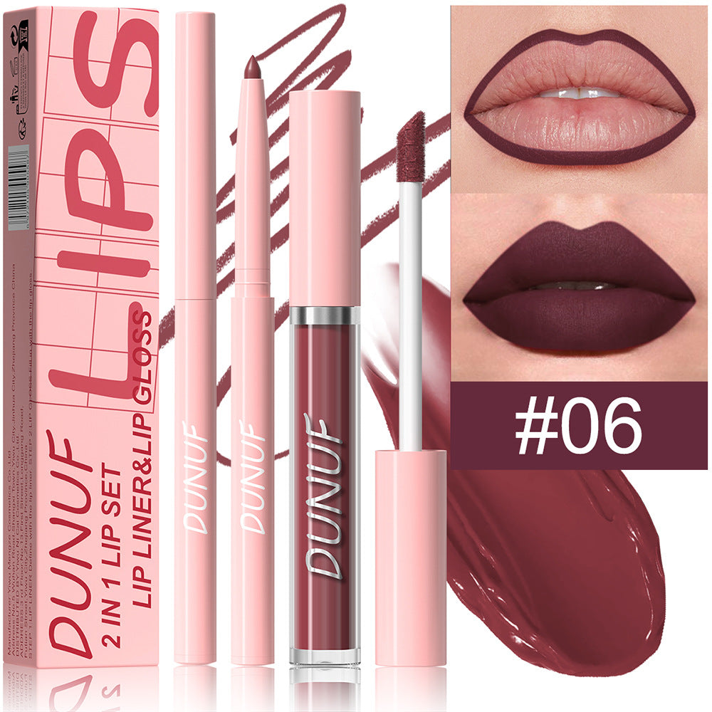 2-in-1 Lip Liner Waterproof and Long-lasting