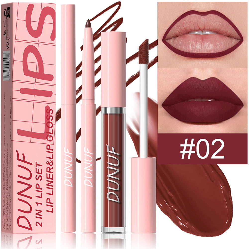 2-in-1 Lip Liner Waterproof and Long-lasting
