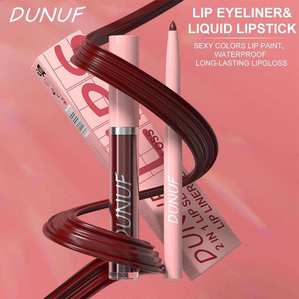 2-in-1 Lip Liner Waterproof and Long-lasting