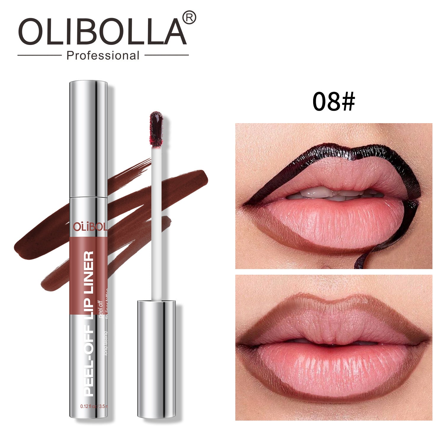 Matte Peel-Off Lip Gloss and Liner Set