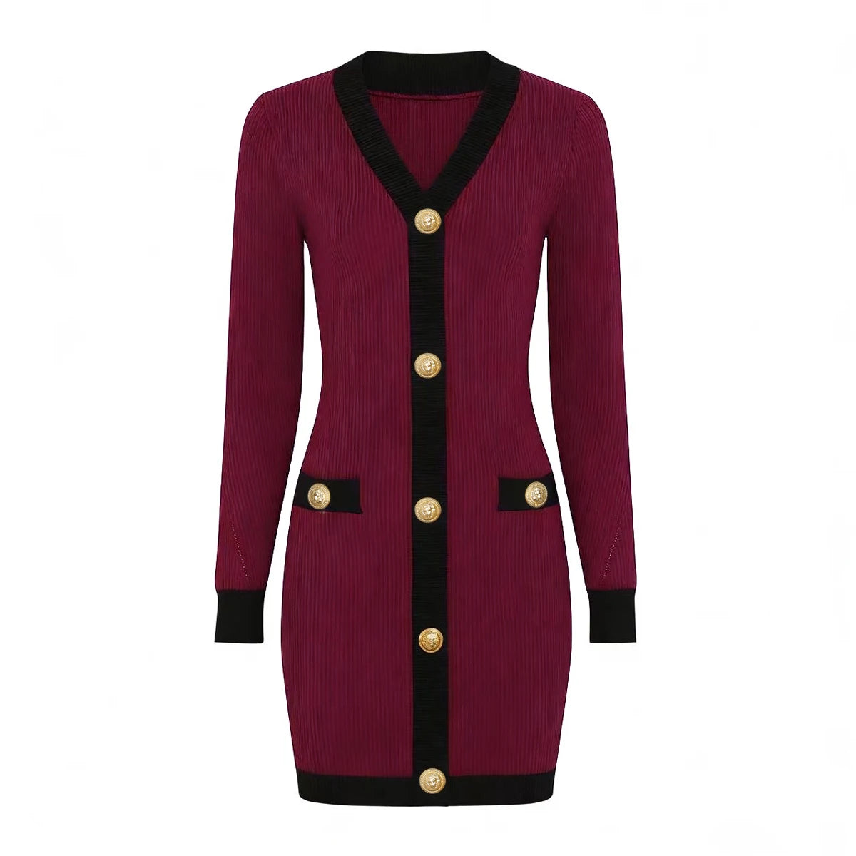 Amara Contrast Knit Dress