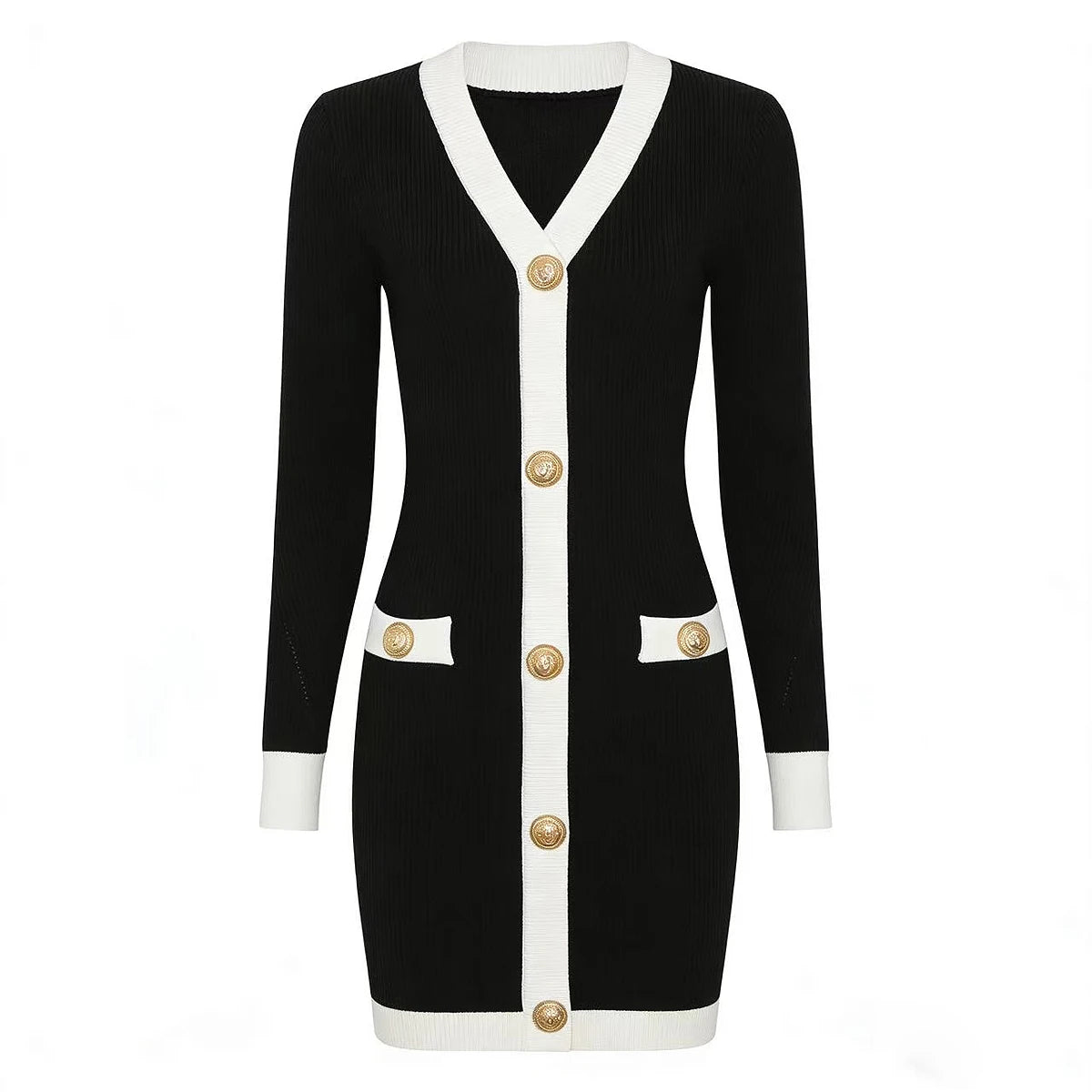 Amara Contrast Knit Dress