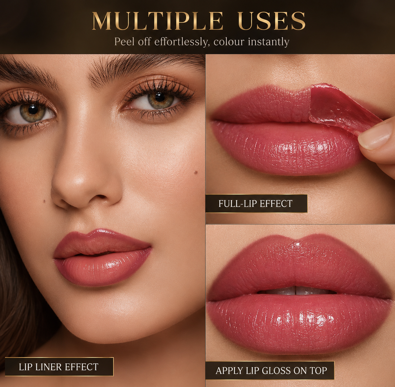 Matte Peel-Off Lip Gloss and Liner Set