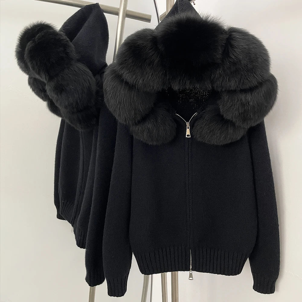 LUXE Fur-Trim Jacket