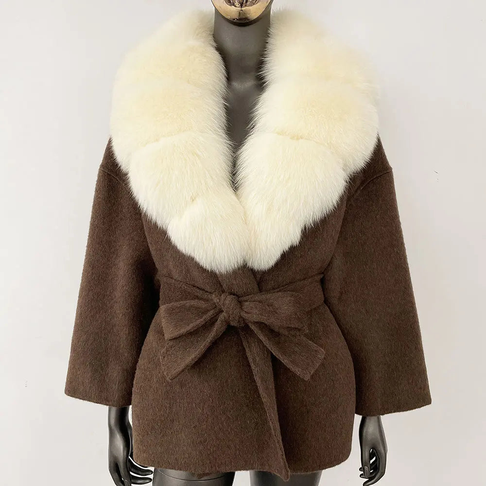 Celeste Fur-Collar Coat