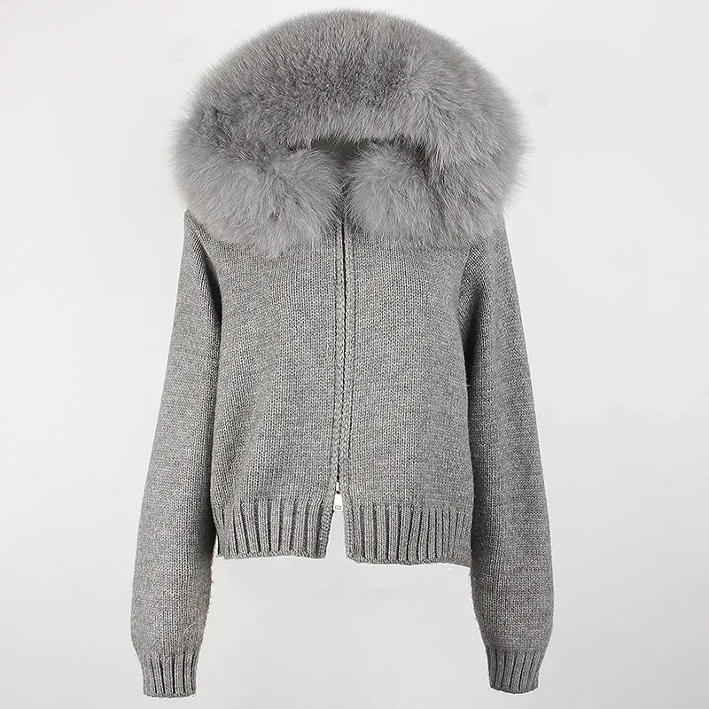 LUXE Fur Cardigan