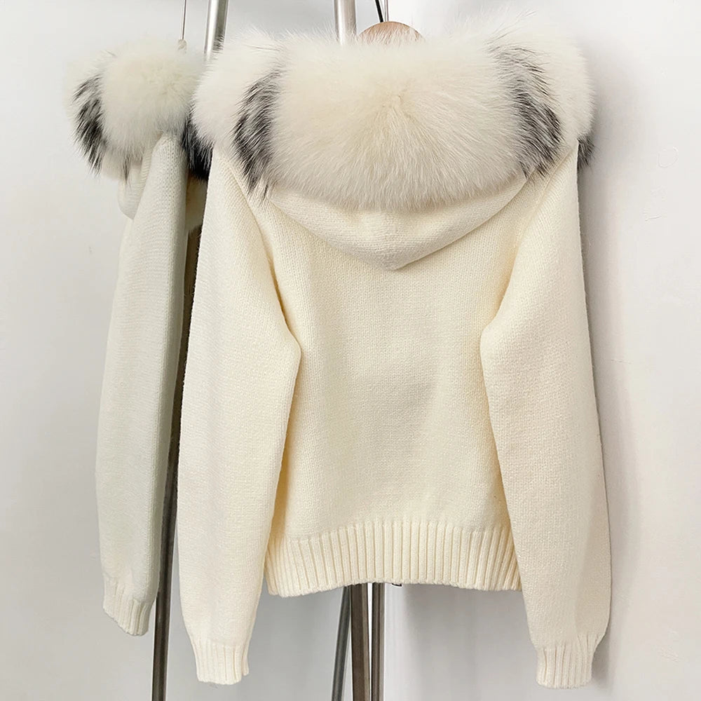 LUXE Fur Cardigan