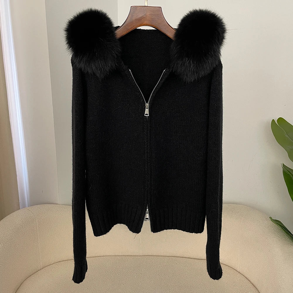 LUXE Fur-Trim Jacket