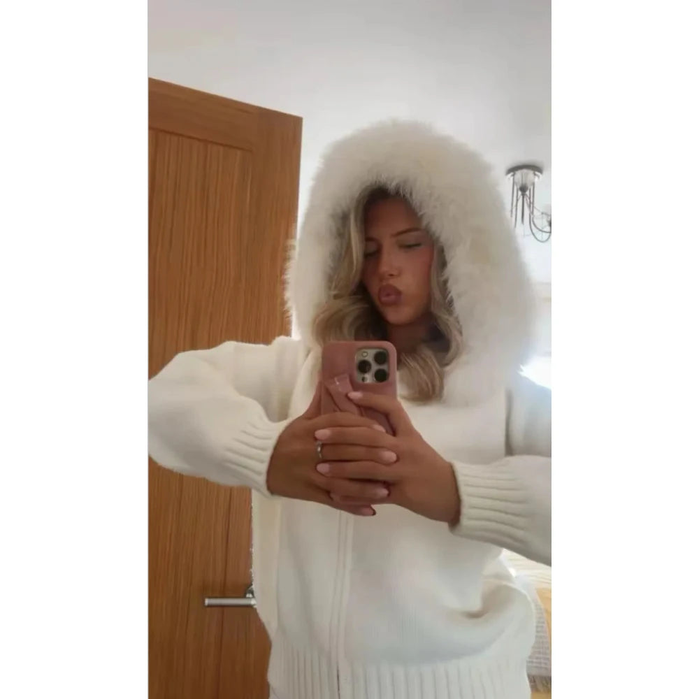LUXE Fur Cardigan