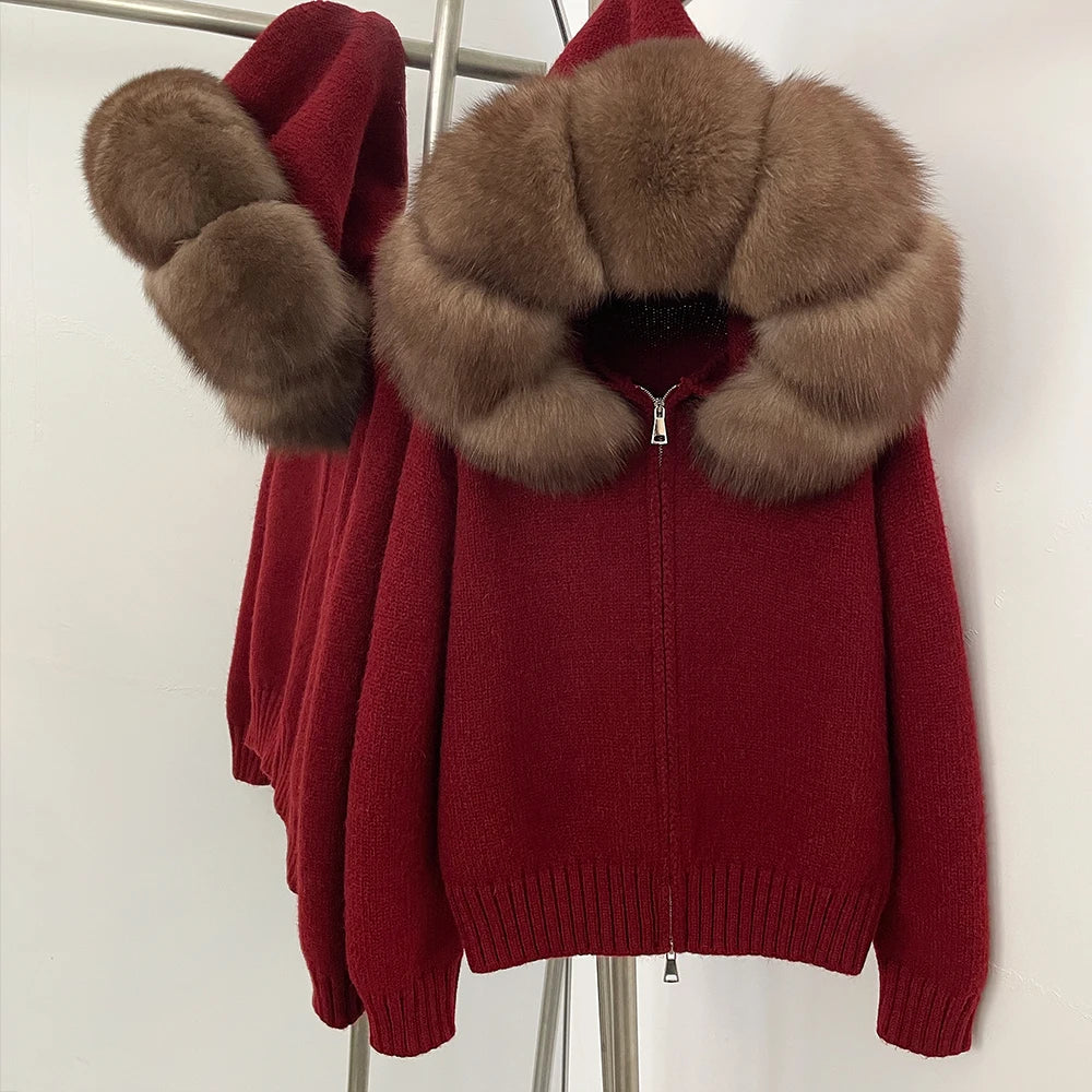 LUXE Fur-Trim Jacket