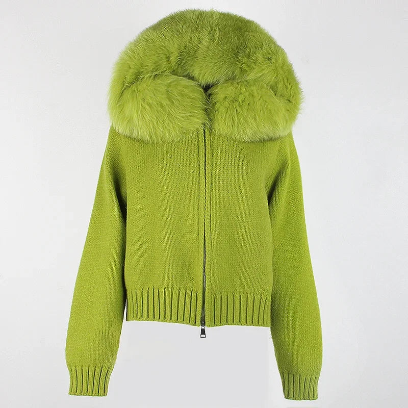 LUXE Fur Cardigan