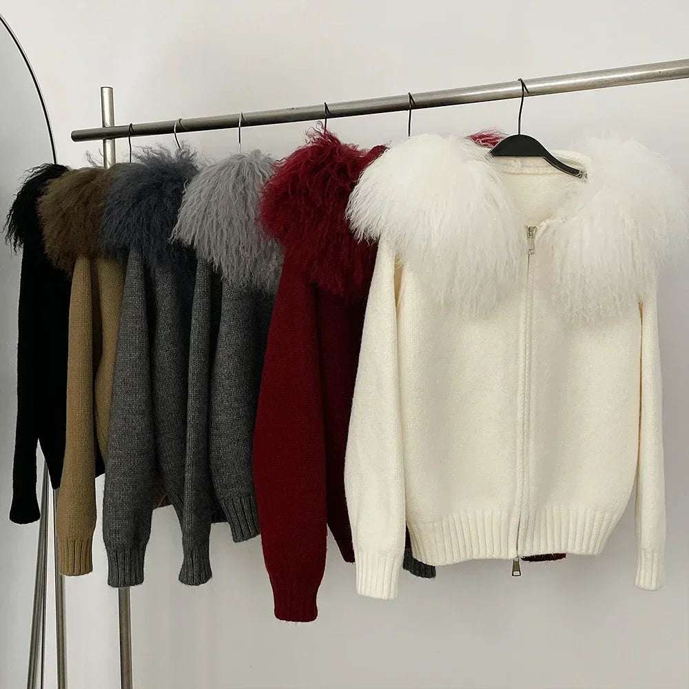 LUXE Fur Cardigan