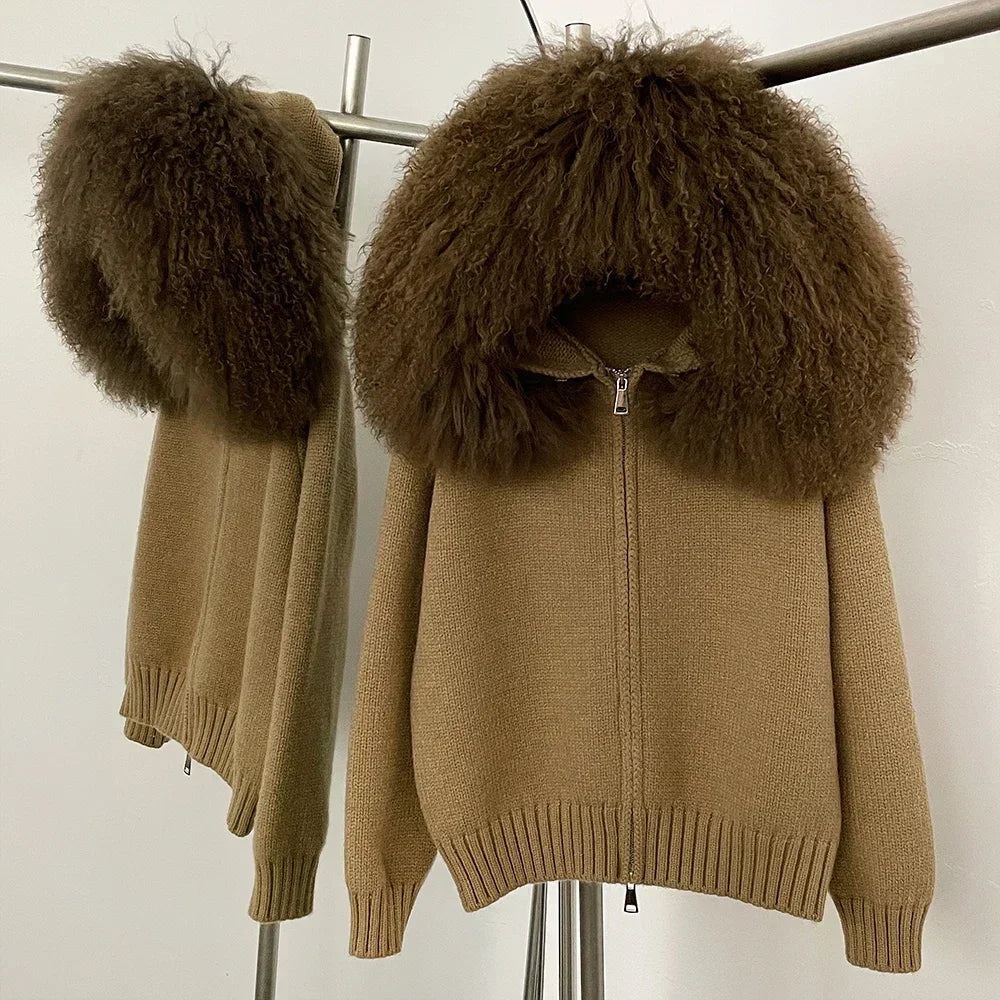 LUXE Fur Cardigan