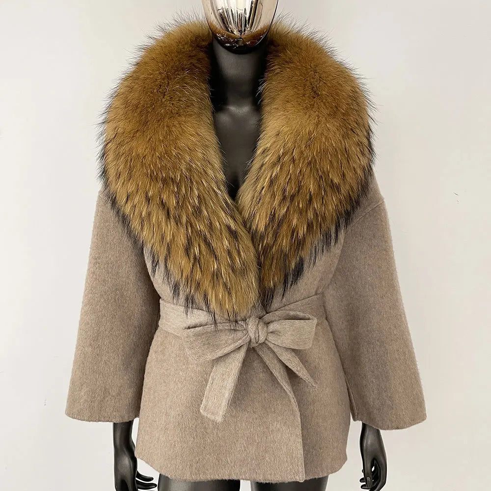 Celeste Fur-Collar Coat