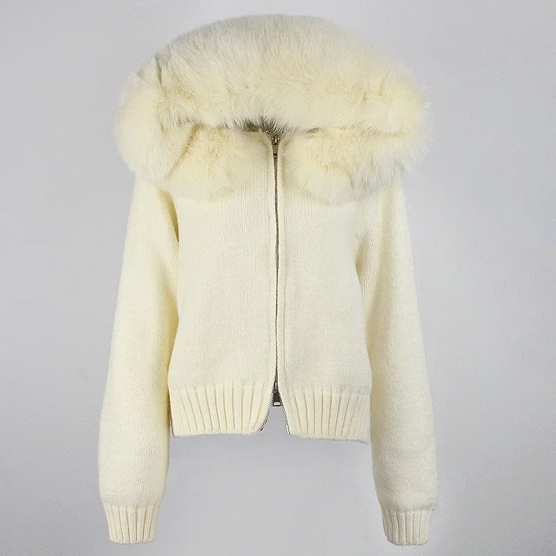 LUXE Fur Cardigan