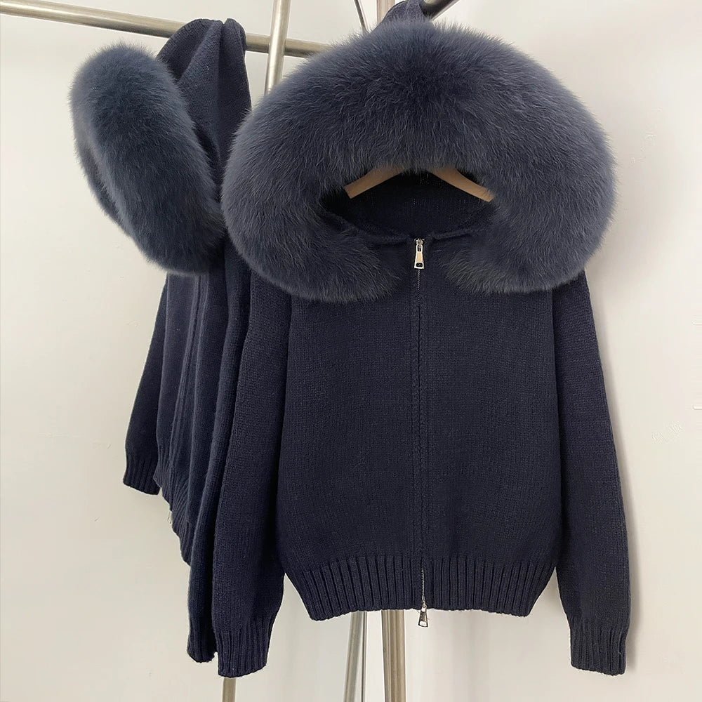 LUXE Fur Cardigan