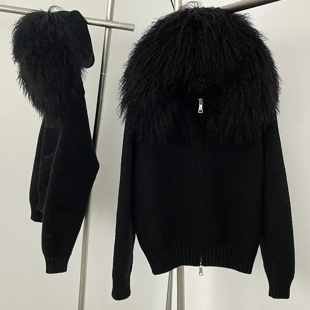 LUXE Fur Cardigan