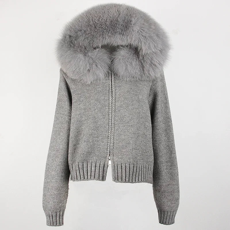 LUXE Fur Cardigan