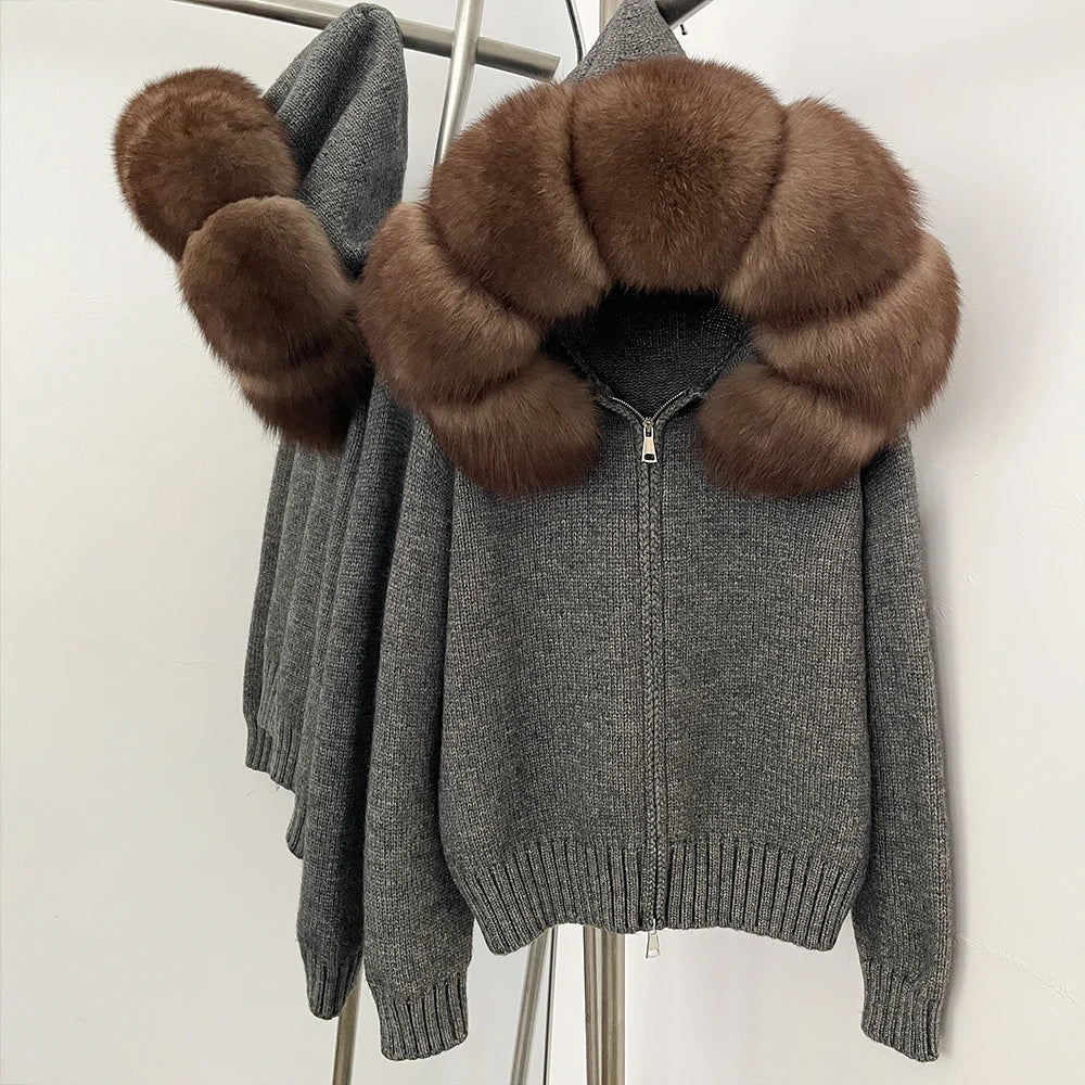 LUXE Fur Cardigan