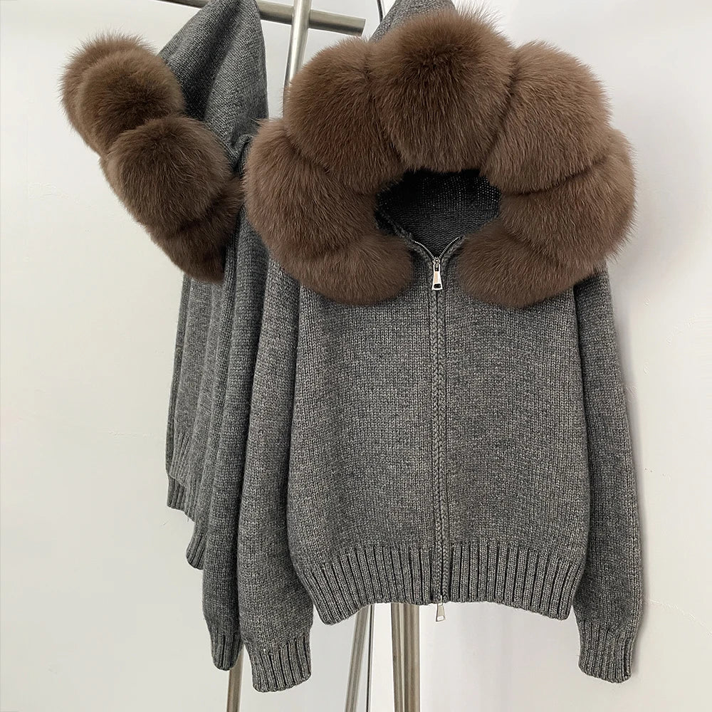 LUXE Fur Cardigan