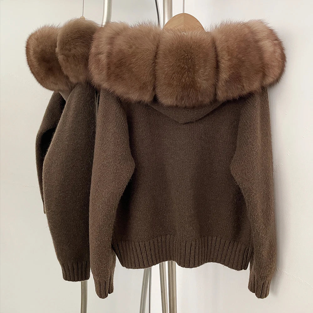 LUXE Fur Cardigan