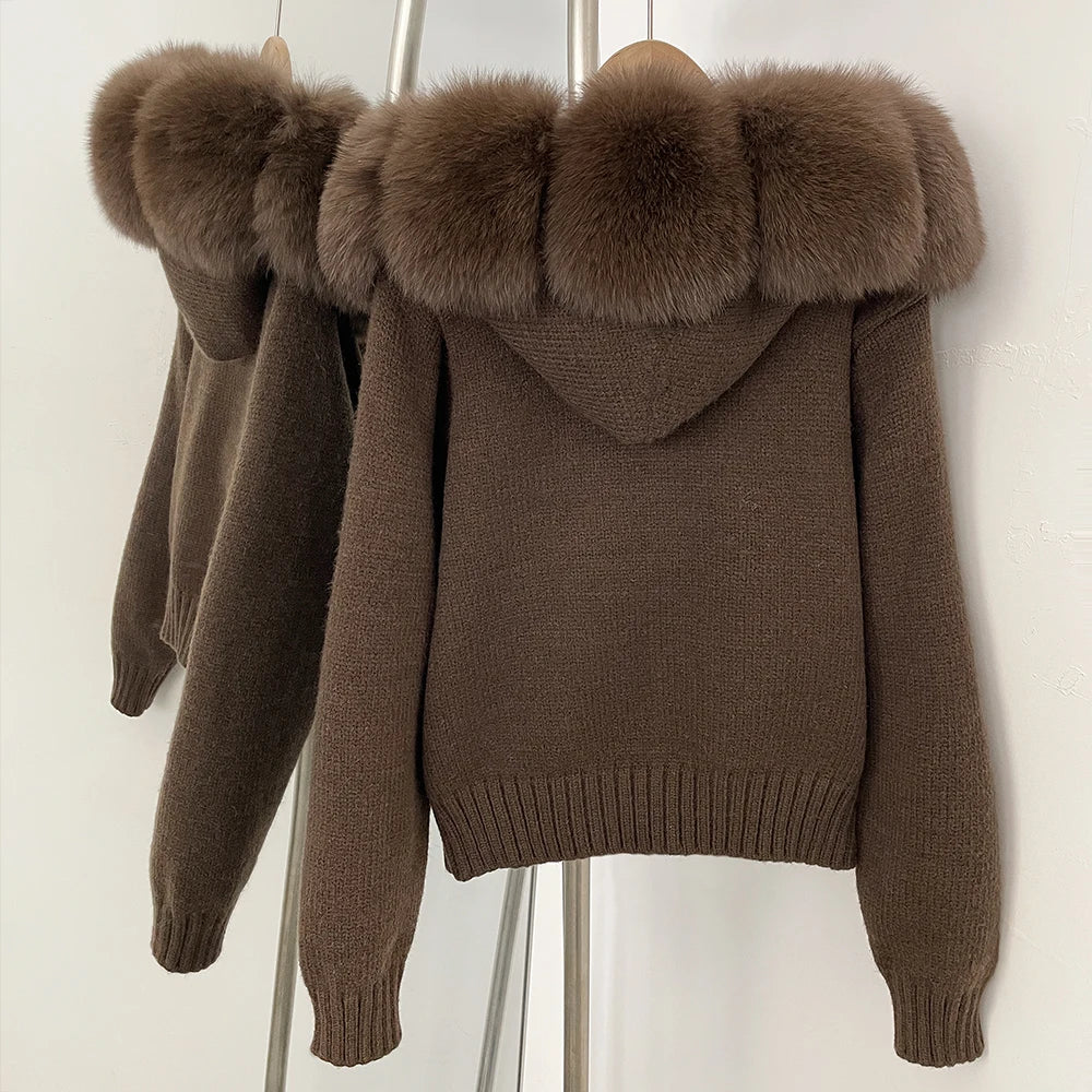 LUXE Fur Cardigan