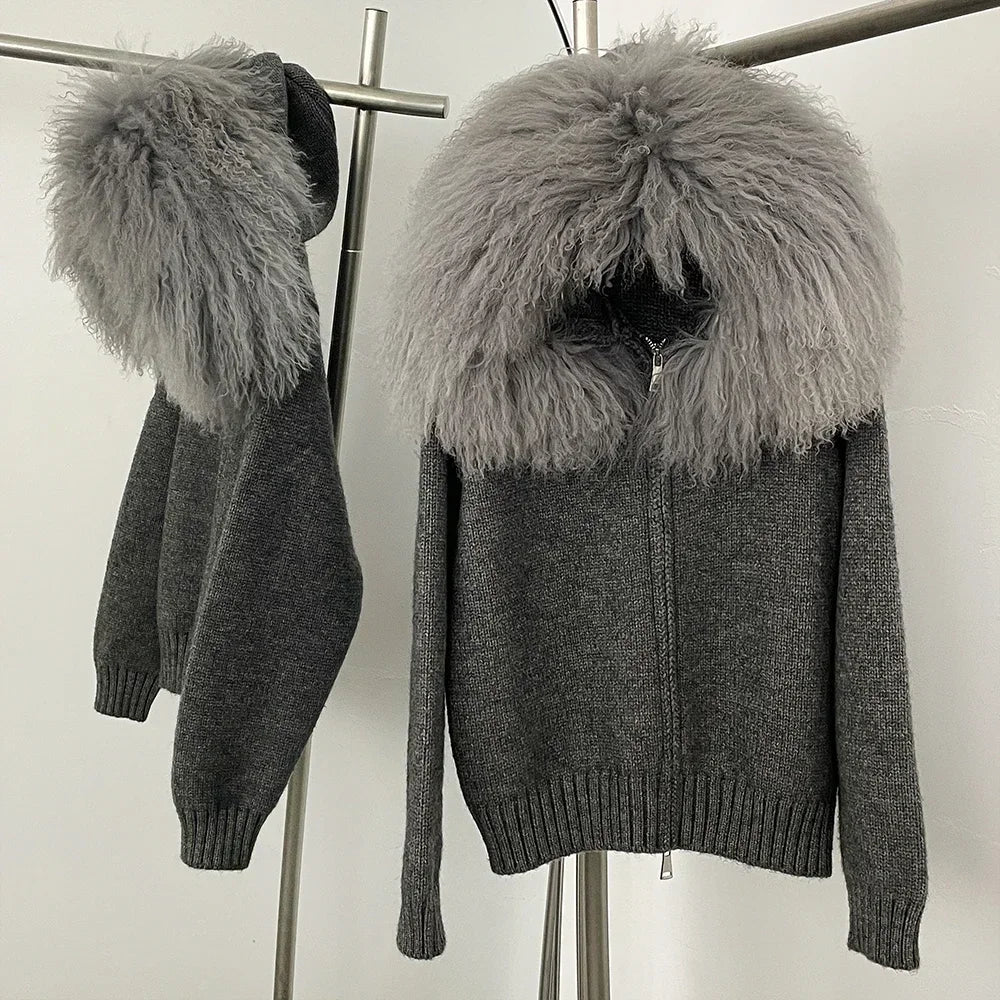 LUXE Fur Cardigan