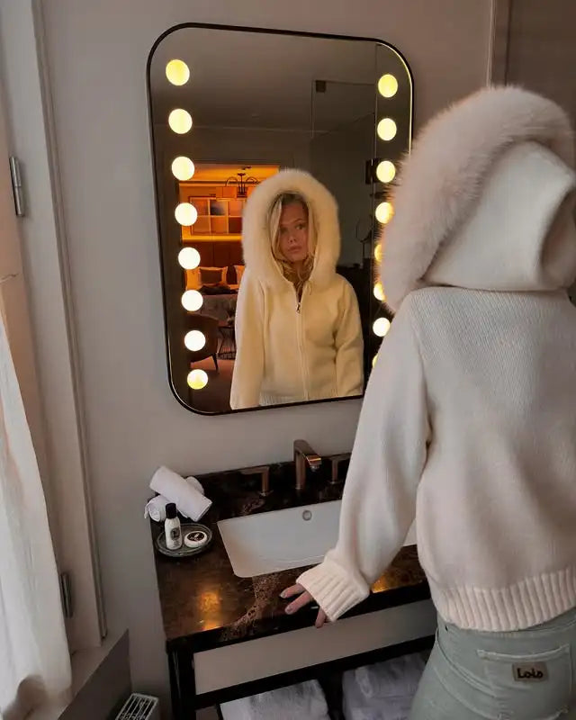 LUXE Fur-Trim Jacket