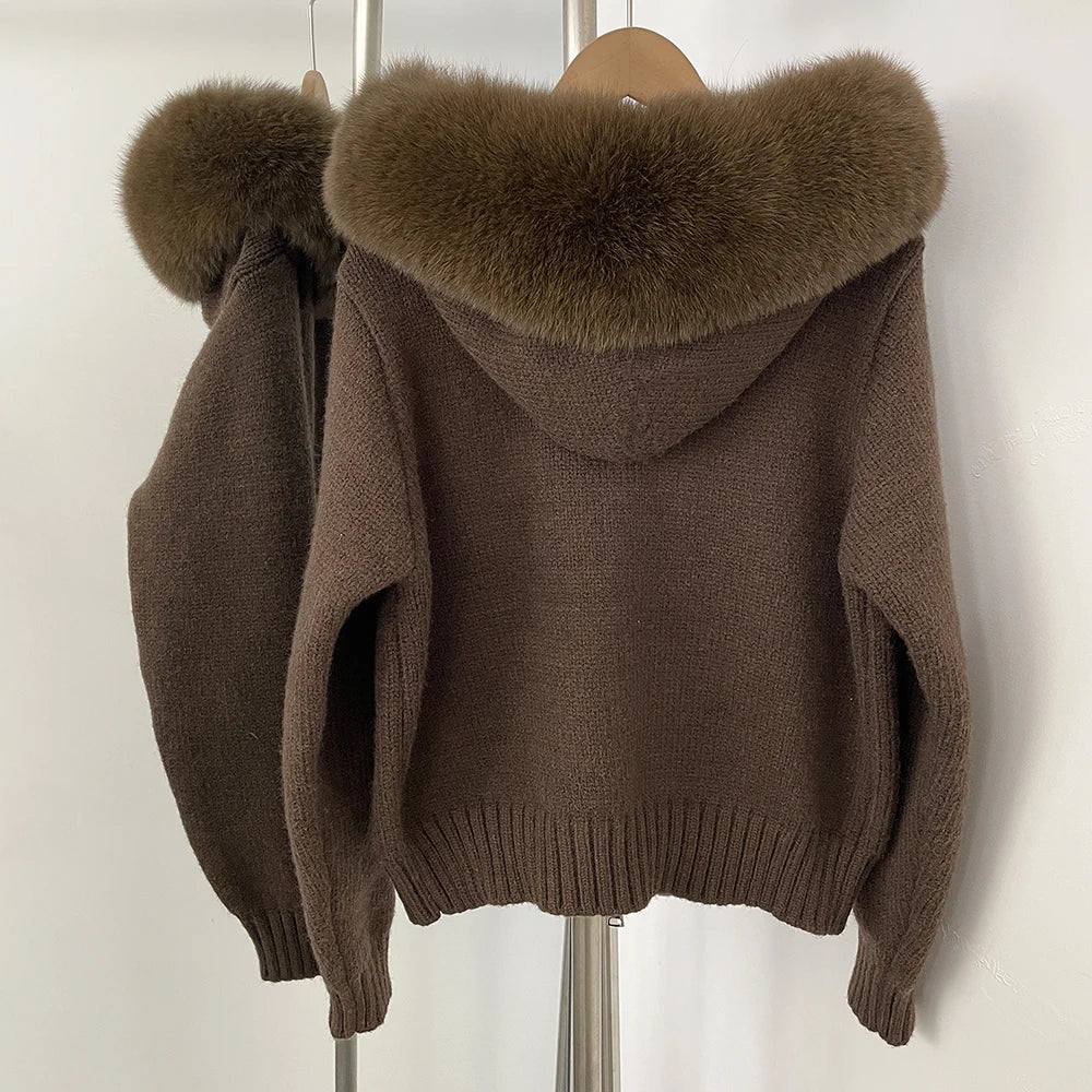 LUXE Fur Cardigan