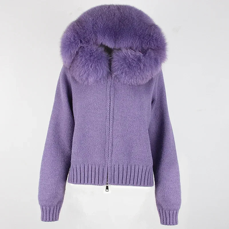 LUXE Fur Cardigan