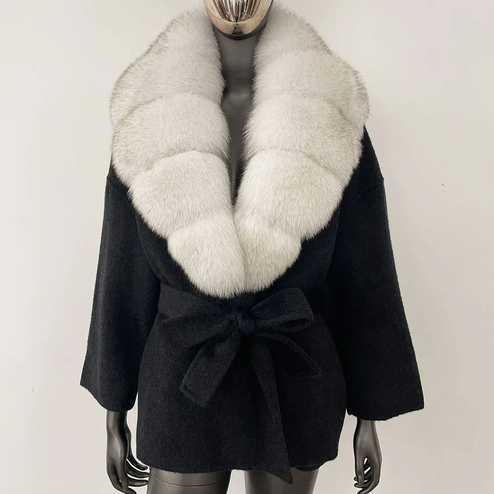 Celeste Fur-Collar Coat