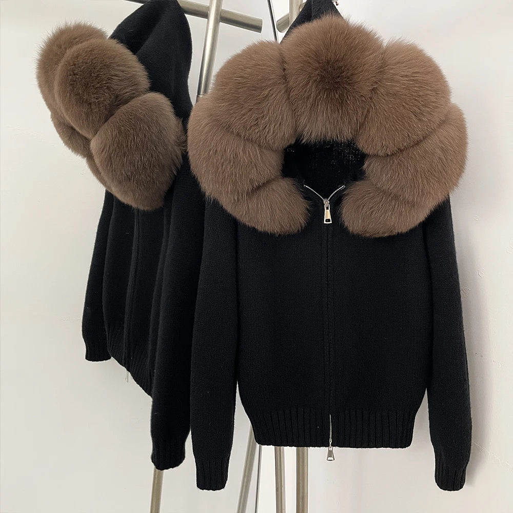 LUXE Fur-Trim Jacket