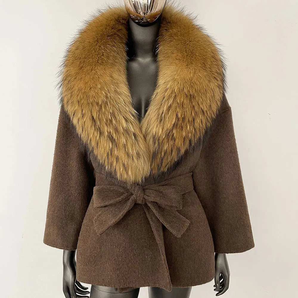 Celeste Fur-Collar Coat