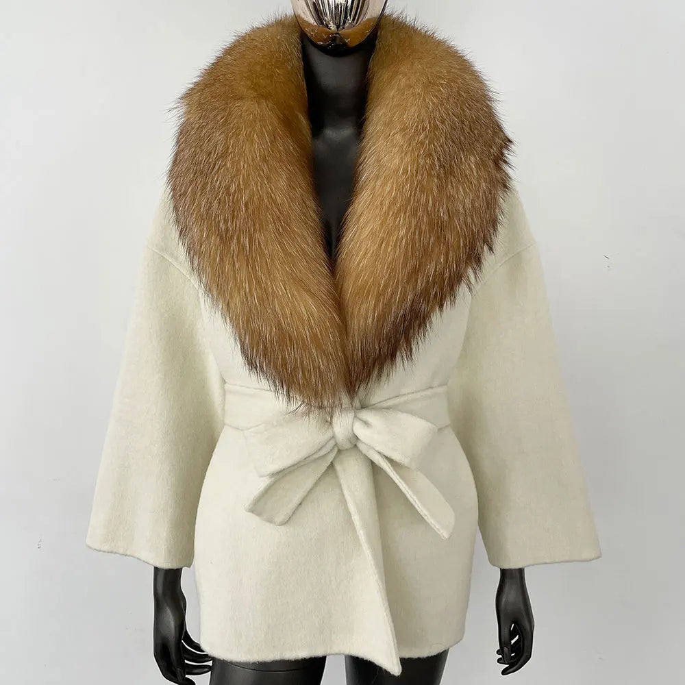 Celeste Fur-Collar Coat