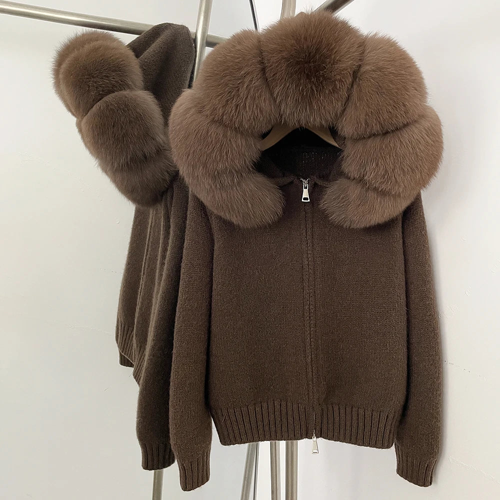 LUXE Fur Cardigan