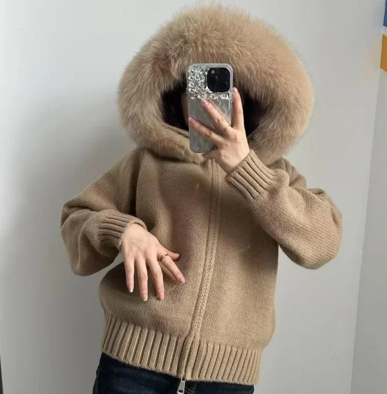 LUXE Fur Cardigan
