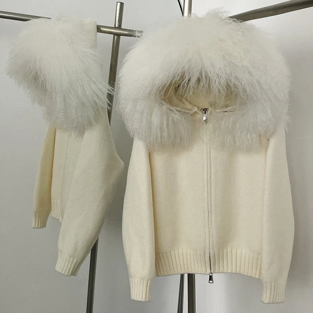 LUXE Fur Cardigan