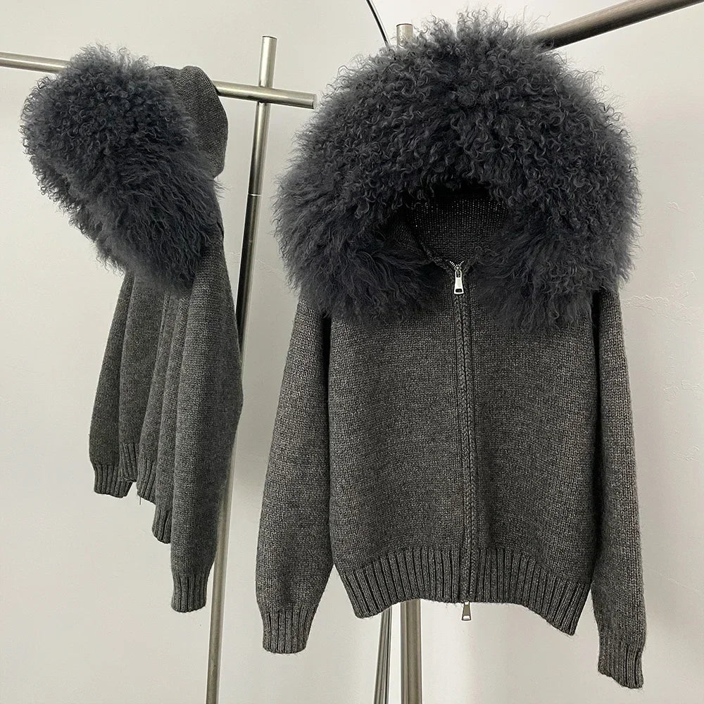 LUXE Fur Cardigan