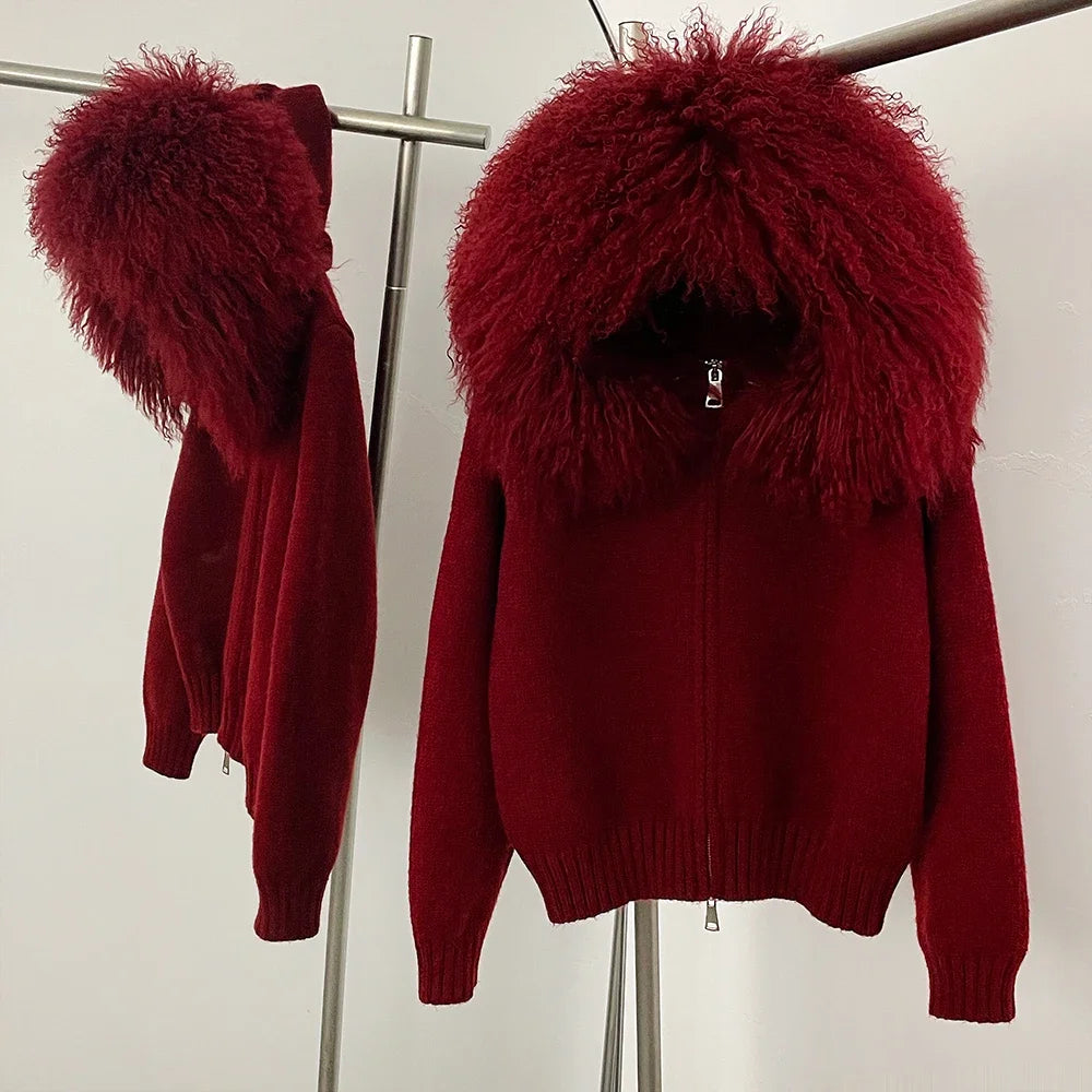 LUXE Fur Cardigan