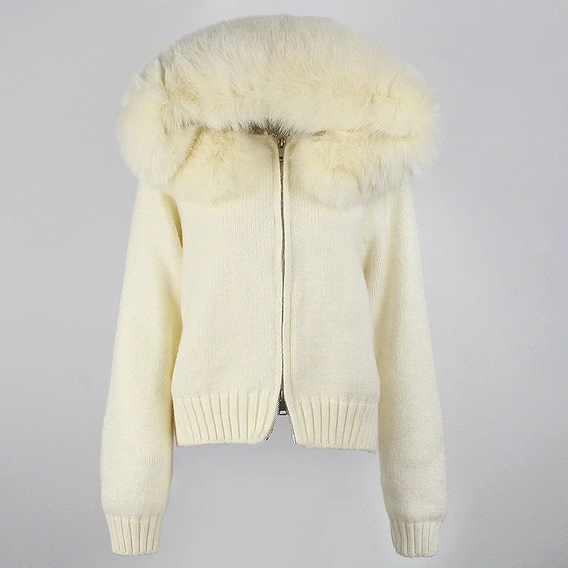 LUXE Fur Cardigan