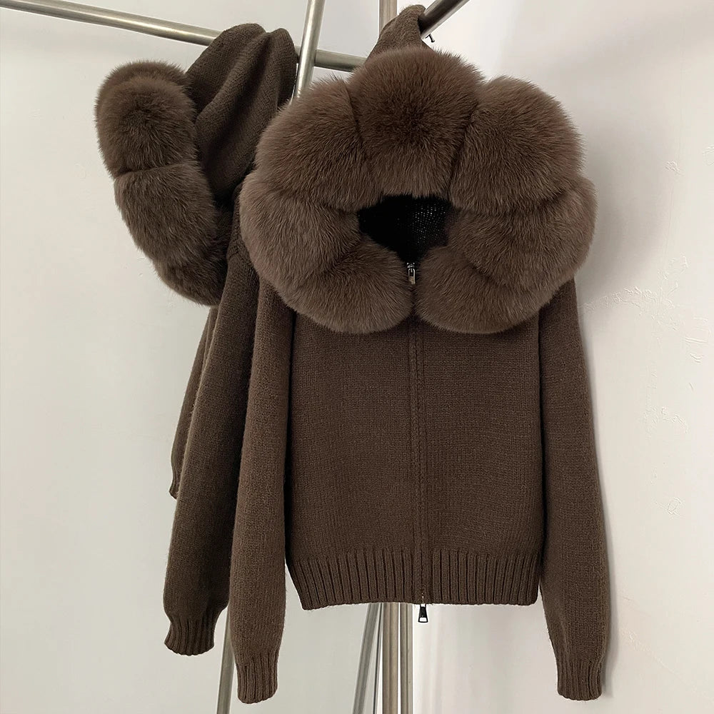 LUXE Fur Cardigan