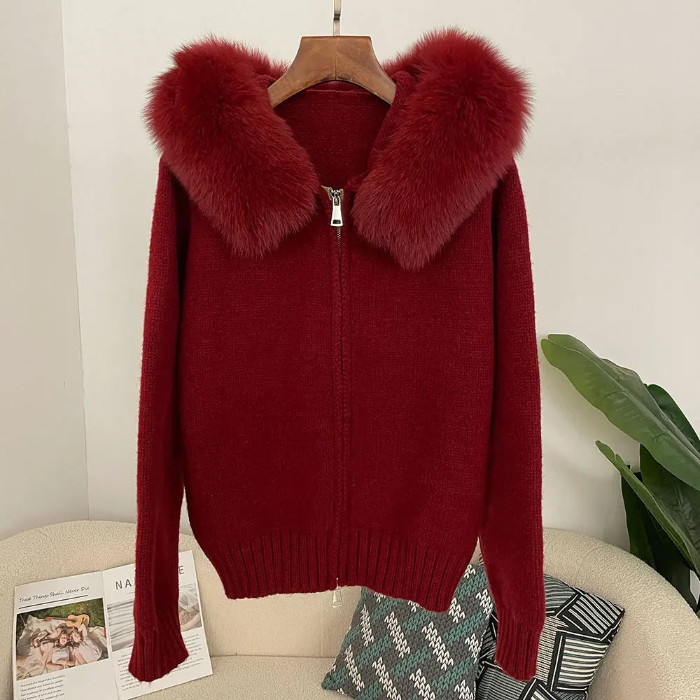 LUXE Fur-Trim Jacket