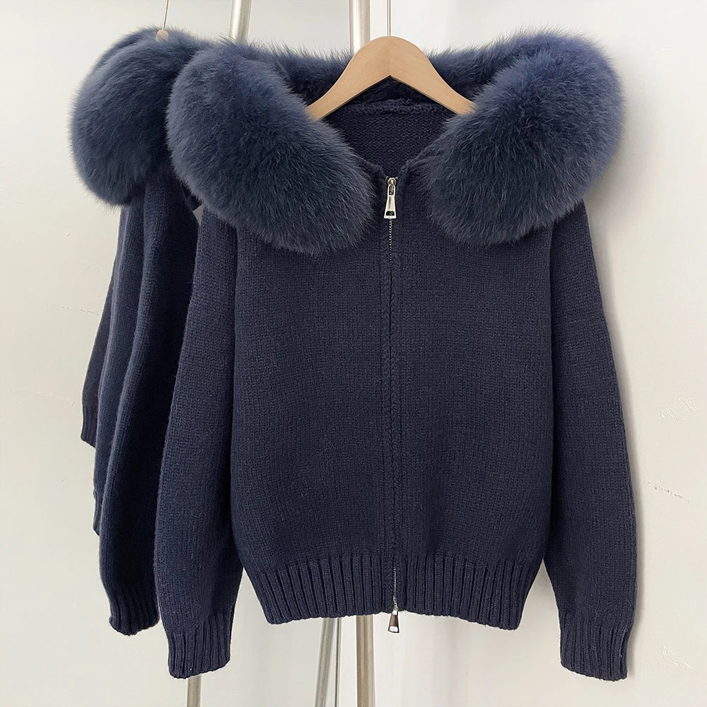 LUXE Fur Cardigan