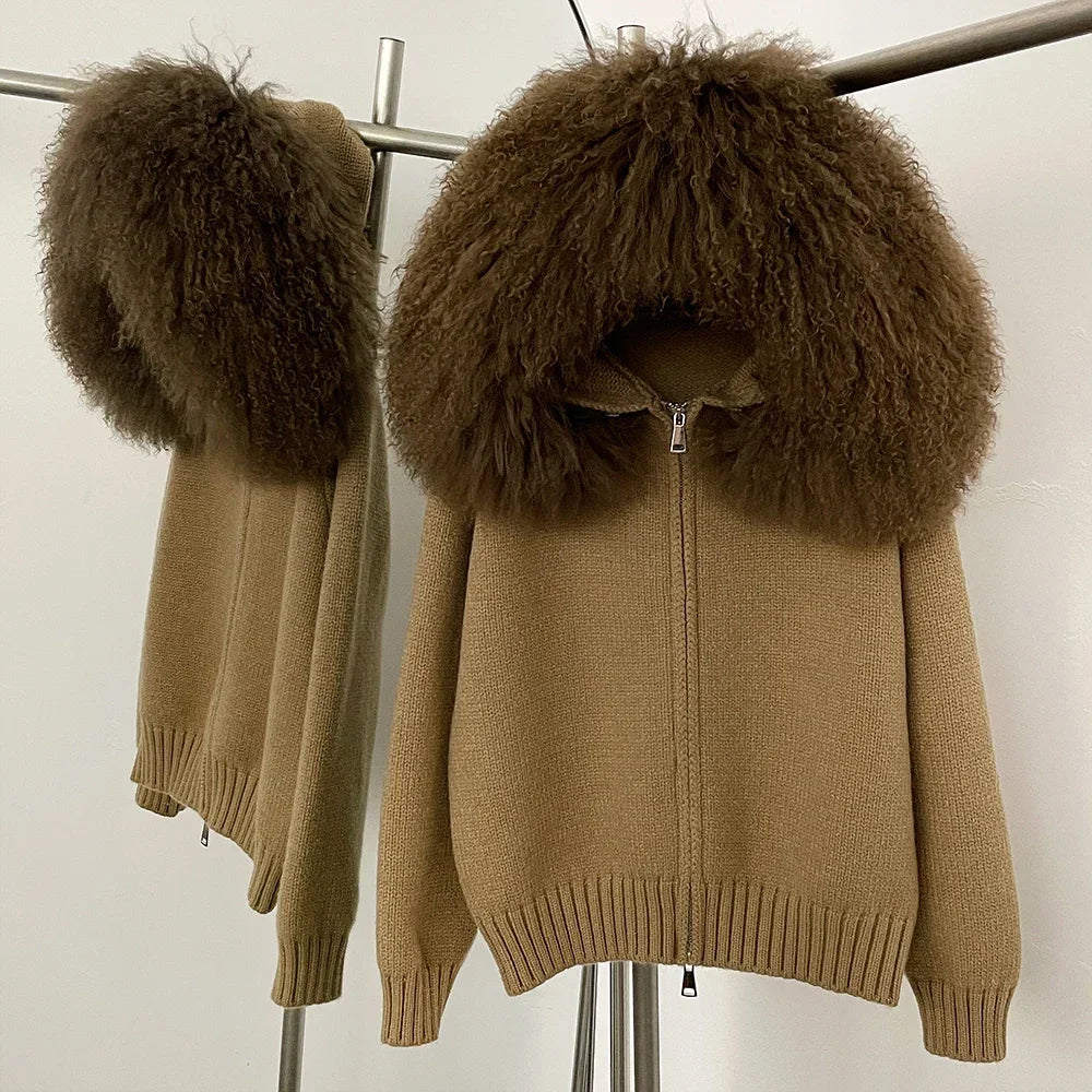LUXE Fur Cardigan