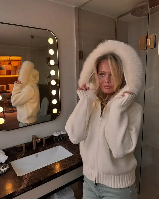 LUXE Fur-Trim Jacket
