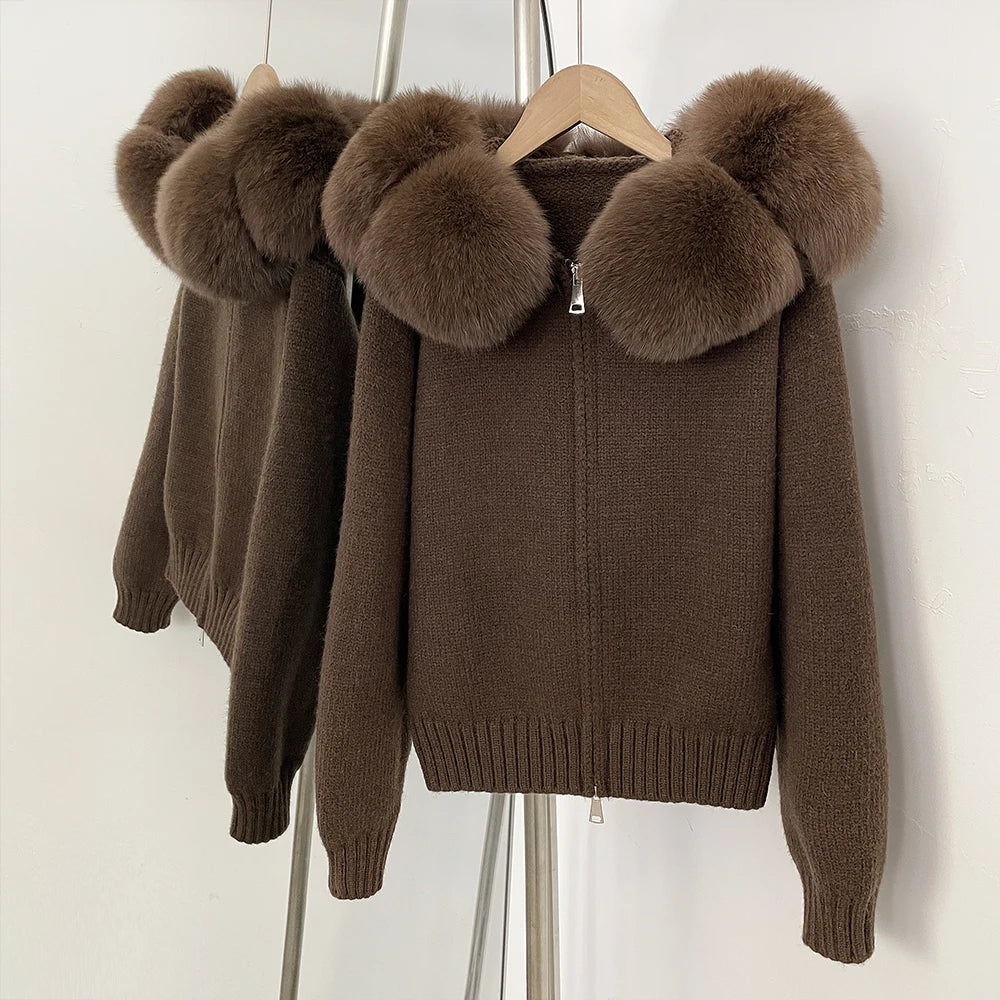 LUXE Fur Cardigan