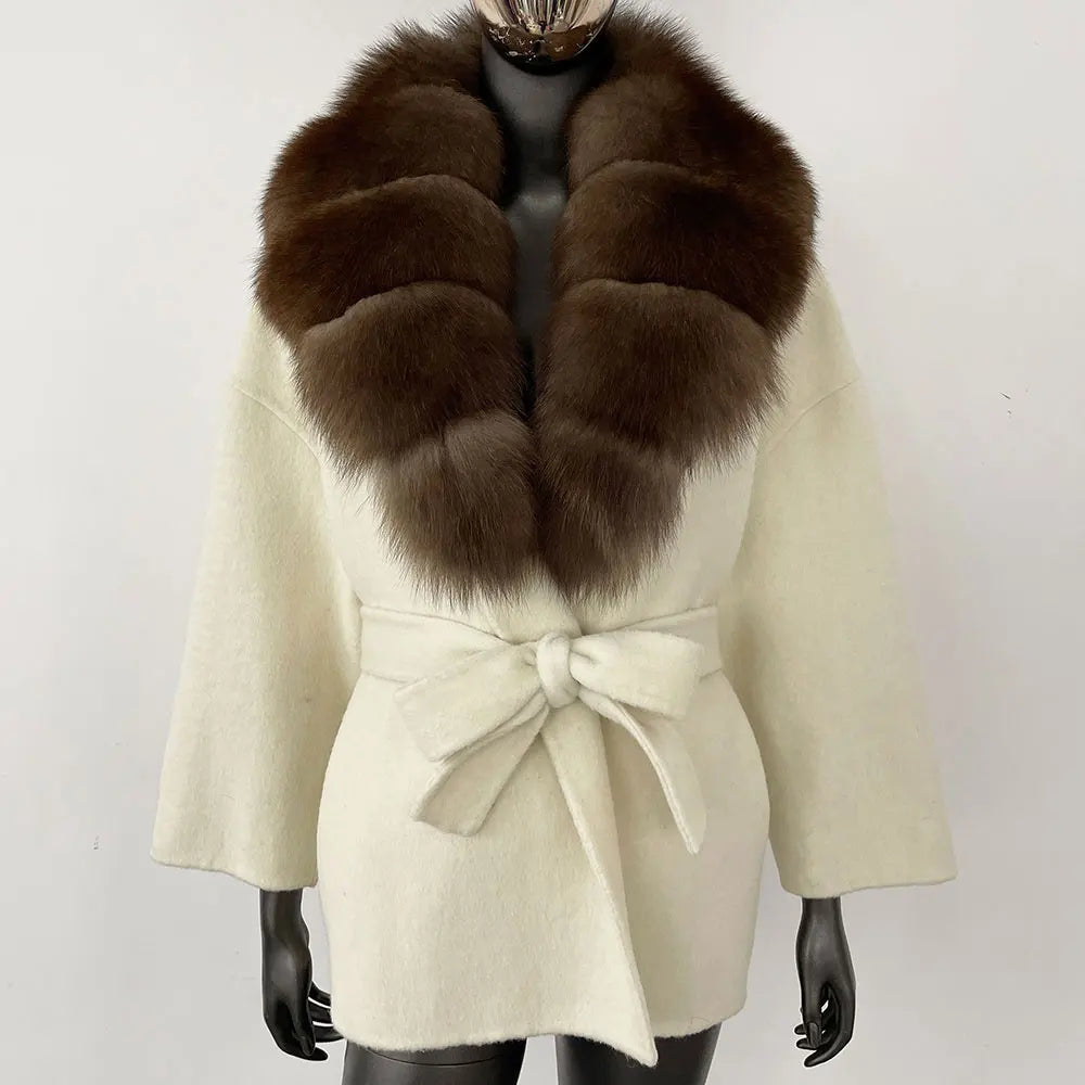 Celeste Fur-Collar Coat