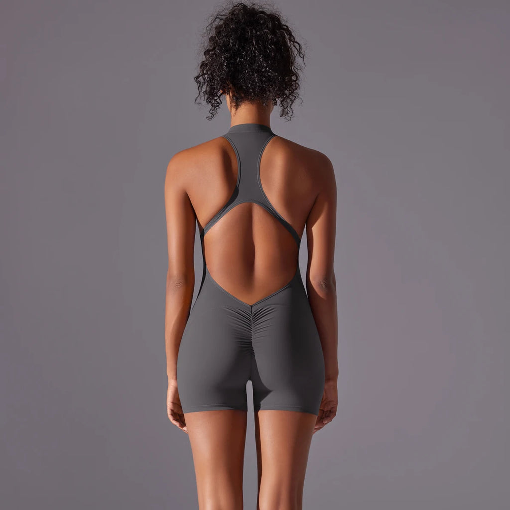 Sculpt Zip Playsuit