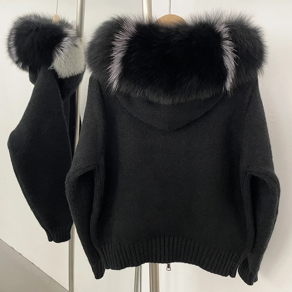 LUXE Fur Cardigan