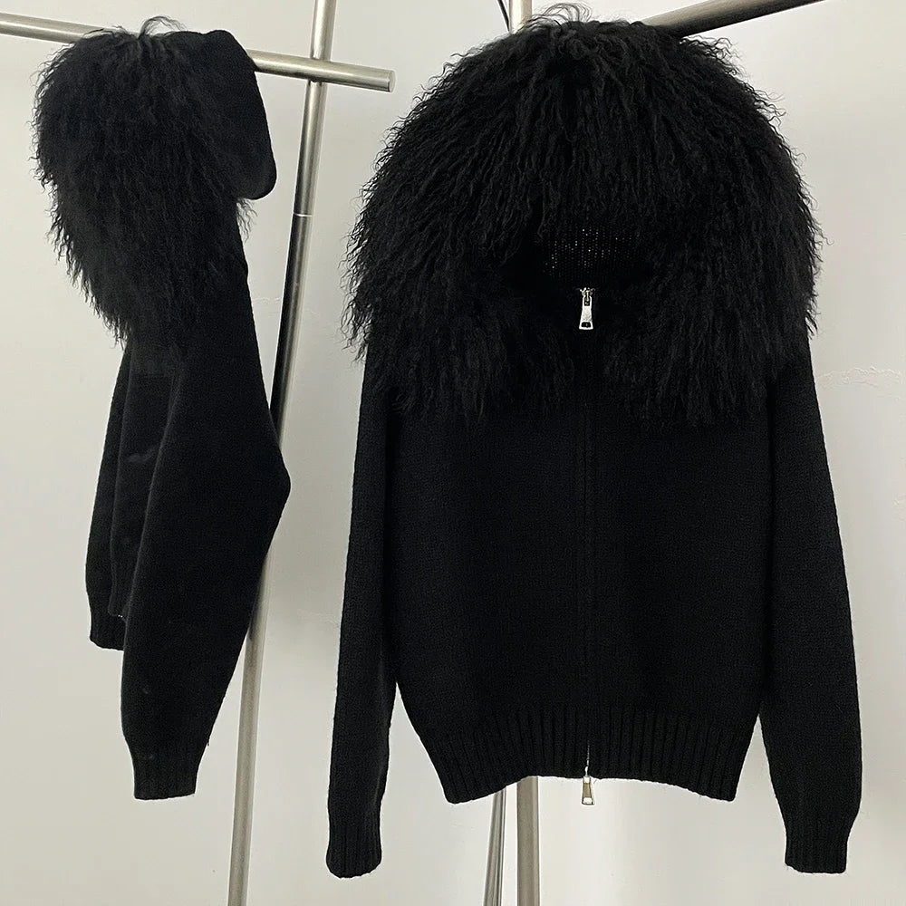 LUXE Fur Cardigan